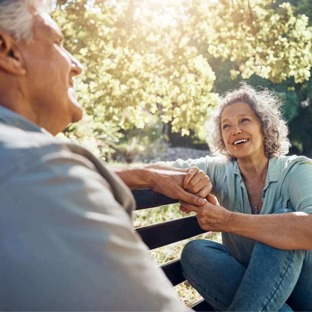 couple sitting in the park